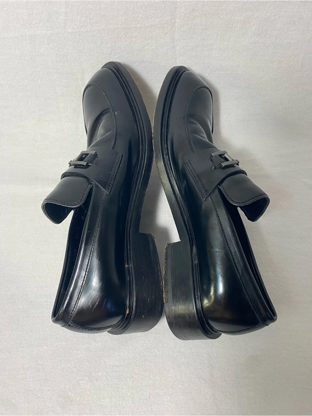GUCCI Men’s Vintage Black Leather Horse-Bit Loafers ITALY Size 8.5D